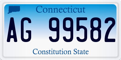 CT license plate AG99582