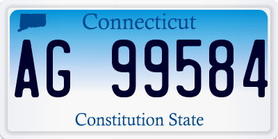 CT license plate AG99584