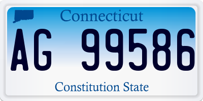 CT license plate AG99586