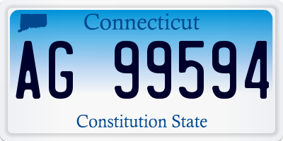 CT license plate AG99594