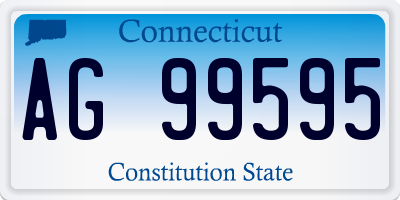 CT license plate AG99595