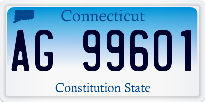 CT license plate AG99601