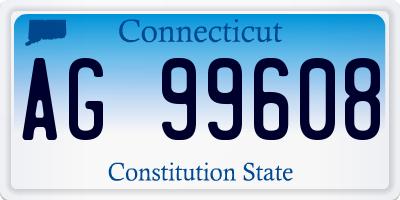 CT license plate AG99608