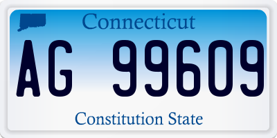 CT license plate AG99609