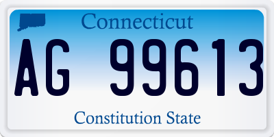 CT license plate AG99613