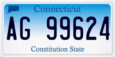 CT license plate AG99624
