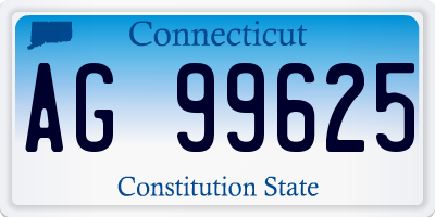 CT license plate AG99625