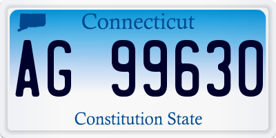 CT license plate AG99630