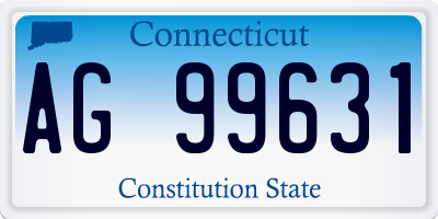 CT license plate AG99631