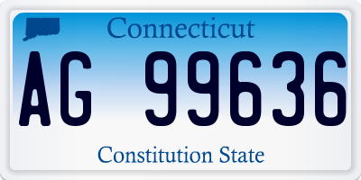 CT license plate AG99636