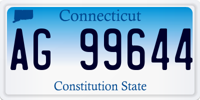 CT license plate AG99644