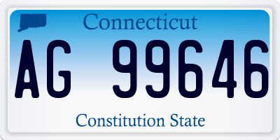 CT license plate AG99646