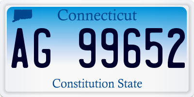 CT license plate AG99652
