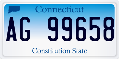CT license plate AG99658