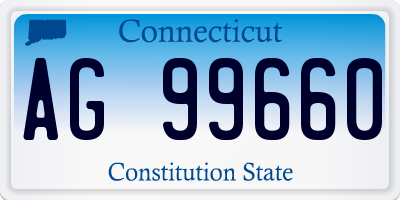CT license plate AG99660