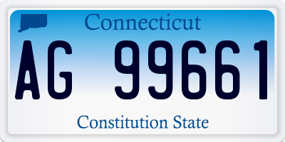 CT license plate AG99661