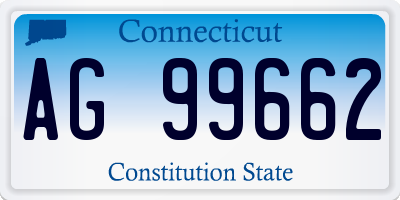 CT license plate AG99662