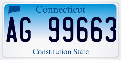 CT license plate AG99663