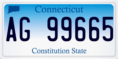 CT license plate AG99665