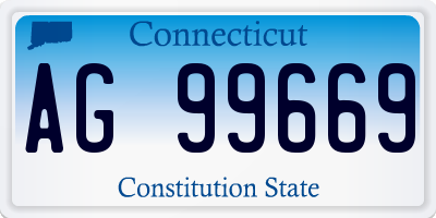 CT license plate AG99669
