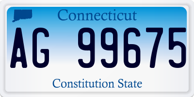 CT license plate AG99675