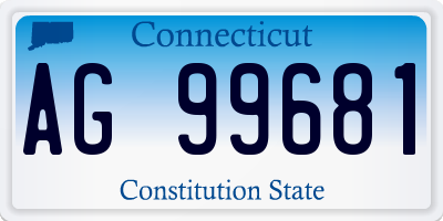 CT license plate AG99681