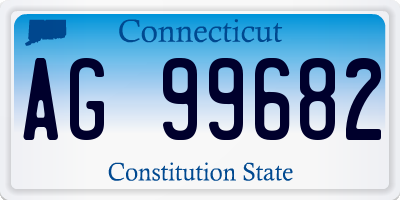 CT license plate AG99682