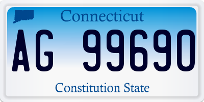 CT license plate AG99690