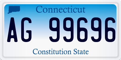 CT license plate AG99696