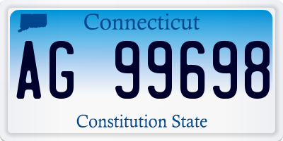 CT license plate AG99698