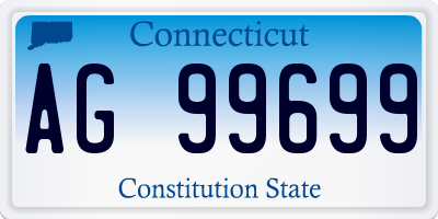 CT license plate AG99699