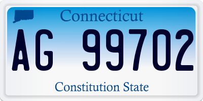 CT license plate AG99702