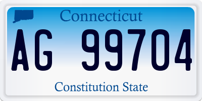 CT license plate AG99704