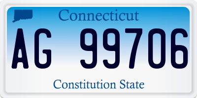 CT license plate AG99706