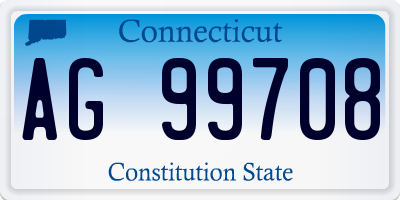 CT license plate AG99708