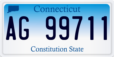 CT license plate AG99711