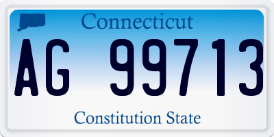 CT license plate AG99713