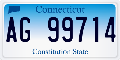 CT license plate AG99714