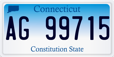 CT license plate AG99715
