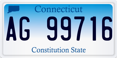 CT license plate AG99716