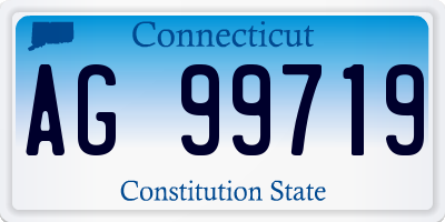 CT license plate AG99719