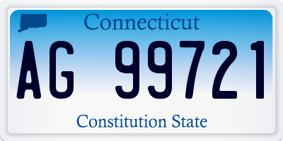 CT license plate AG99721