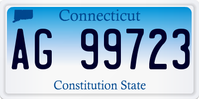 CT license plate AG99723