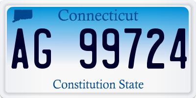 CT license plate AG99724