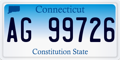 CT license plate AG99726