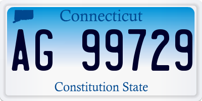 CT license plate AG99729