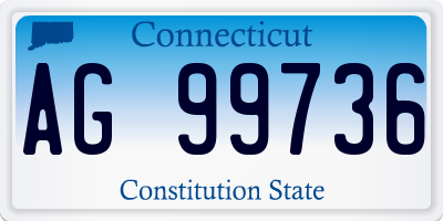 CT license plate AG99736
