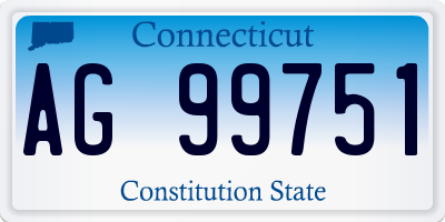 CT license plate AG99751