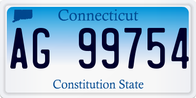 CT license plate AG99754