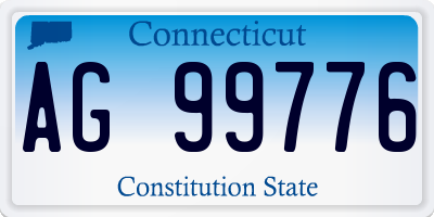 CT license plate AG99776